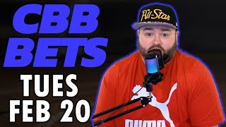 College Basketball Bets Tuesday February 20 Picks amp Predictions  The Sauce Network  Kyle Kirms [upl. by Misab]