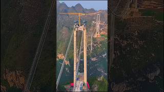 WORLDS TALLEST BRIDGE RECORD HUAJIANG GORGE BRIDGE CONSTRUCTION 花江峡谷大桥 bridge engineering [upl. by Hillary]