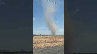 Large Dust Devil Blowing Tumbleweeds dustdevil weather arizona whirlwind [upl. by Huda974]