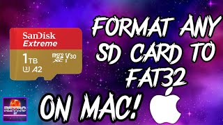 How to format ANY SD card to FAT32 on Apple MacBook [upl. by Eixirt]