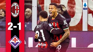 Victory at the death  AC Milan 21 Fiorentina  Highlights Serie A [upl. by Edmonds461]