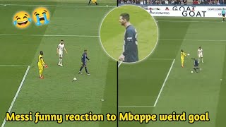 Mbappé steals the ball from Lorient Keeper and scored goal  Messi amp World reaction on this😭😂 [upl. by Judith]