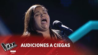 Jimena Díaz  quotAsí no te amará jamásquot  Amanda Miguel  Audiciones a ciegas  La Voz Argentina 2018 [upl. by Digdirb712]