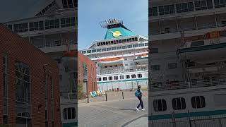 Beautiful Phoenix Artania Cruise Ship berthed in Halifax Nova Scotia with Turquoise Seagull Logo [upl. by Sivahc]