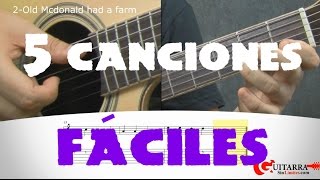 5 canciones fáciles para guitarra [upl. by Japha911]