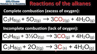 R131  R132 Combustion reactions of the alkanes [upl. by Conley]