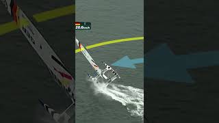 The Germans playing fast and loose in Sydney 😅 SailGP racing sailing [upl. by Noyek]