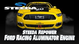 Steeda 20 Road Race Car Repower Ford Performance 52L Aluminator Engine [upl. by Luapnoj]