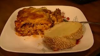 Homemade Lasagna using Ground Chuck Sausage Ricotta amp Cottage Cheese [upl. by Berger]