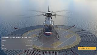 Bell Model 407 Helicopter  The Needles Isle of Wight  Microsoft Flight Simulator [upl. by Cosme]