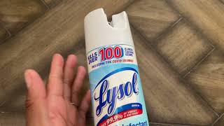 Lysol Disinfectant Spray Review Sanitize amp Deodorize Rooms [upl. by Shannah]