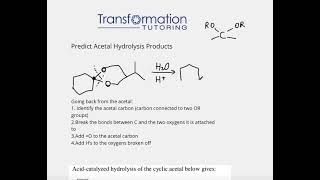 How To Predict The Products Of An Acetal Hydrolysis Reaction  TRICK and examples Acetal backwards [upl. by Isobel]