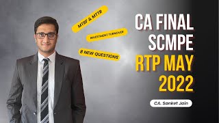 CA FINAL SCMPE RTP MAY 2022  NEW QUESTIONS [upl. by Dreyer]