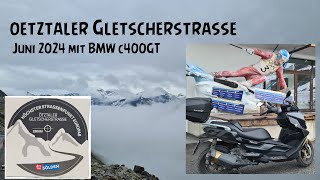 Oetztaler Gletscherstrasse Rettenbachgletscher Tiefenbachgletscher mit BMW c400GT im Juni 2024 [upl. by Anassor]