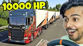 ROAD TRAIN vs 10000 HORSEPOWER TRUCK in Euro Truck Simulator 2  Cammus C12 [upl. by Adnarem22]