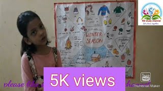 show and tell activity winter seasonmy favourite season easy lines on winter season [upl. by Enetsirk126]