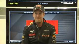 F1 Chinese GP 2013  Vettel  Id do it again [upl. by Fogarty884]