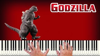 1954  Godzilla Classic Theme  PIANO TUTORIAL [upl. by Megargee]