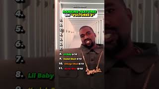 VULTURES 2 features ranked vultures kanyewest [upl. by Nivart200]