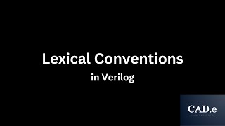 Lexical Conventions  Verilog  HDL  RTL [upl. by Myrt]