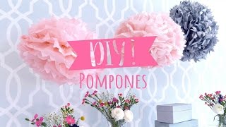 Cómo hacer pompones de papel de seda gigantes  DIY Westwing [upl. by Sucirdor]