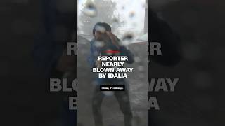 Reporter nearly blown away by Hurricane Idalia [upl. by Africa]