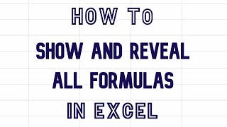 How to show and reveal formulas in Excel video excel showformulas exceltips exceltricks [upl. by Spalding683]