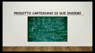 MATEMATICA PRODOTTO CARTESIANO DI DUE INSIEMI [upl. by Annauqahs]