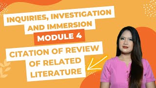 Module 4 Inquiries Investigation and Immersion Citation of Review of Related Literature [upl. by Lars]