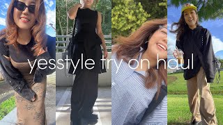 YesStyle tryon haul amp review  timeless Korean fashion for your capsule wardrobe [upl. by Novad]