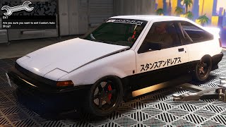 GTA 5 Online  Karin Futo GTX Toyota Sprinter Trueno AE86  DLC Vehicle Customization [upl. by Euqirat]