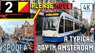 Cabinerit Tram 2 Amsterdam  Oudenaardeplantsoen  Centraal Station Tram Drivers POV [upl. by Desdee519]