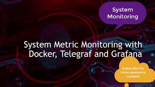 System Metrics Monitoring with GrafanaTelegraf Influxdb and Docker  Beautiful Grafana Dashboards [upl. by Runkle]