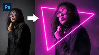 Neon Light Effect Photoshop Tutorial [upl. by Son]