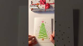 Weihnachtskarte selbst machen🎄diycrafts christmas card shorts malenmitevi 🎄✨ [upl. by Enamrahs39]