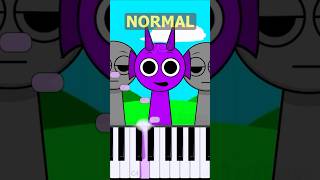 Durple Theme Incredibox Sprunki  Normal Vs Horror on piano [upl. by Guria886]