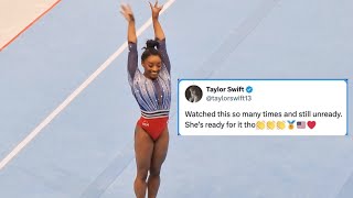 Simone Biles  HUGE 14850 Taylor Swift Routine  Olympic Gymnastics Trials 2024 Day 1 [upl. by Nwahsel]