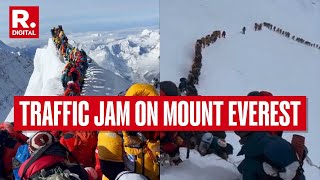 Video Of Traffic Jam On Mount Everest Surprises Netizens Heres What Explains The Rush [upl. by Tanny865]