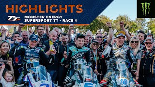 Monster Energy Supersport TT Race 1  Highlights  2023 Isle of Man TT Races [upl. by Whall]