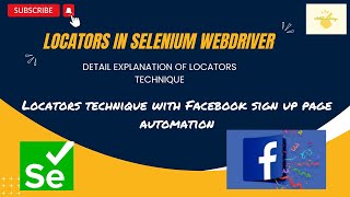 locators in selenium webdriverfacebook sign up page Automation example  updated [upl. by Gothar]