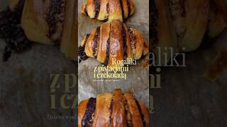 Proste rogaliki z czekoladą i pistacjami 🥐 przepis orchideli shorts pistacje [upl. by Anilrac736]