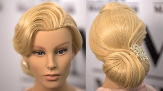 tuto chignon bas chignon classique jolie chignon chignon vite fait chignon donut [upl. by Annwahs]