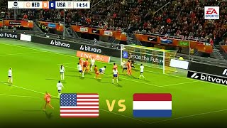 USWNT vs Netherlands Womens Soccer  International Friendly Match  FC 24 Gameplay [upl. by Barnett469]