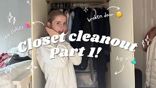 I organized my entire closet part 1 [upl. by Mahon24]