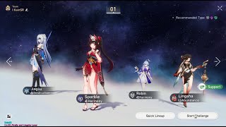 So this is the best E0S1 Jingliu team lore accurate Jingliu vs new 25 MOC boss  Honkai Star Rail [upl. by Segal106]