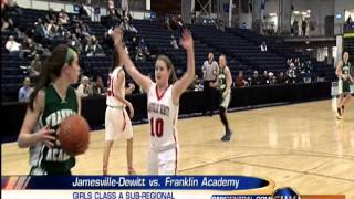 JamesvilleDewitt Girls Basketball defeats Franklin Academy in the NY State Playoffs [upl. by Ahsiemak]