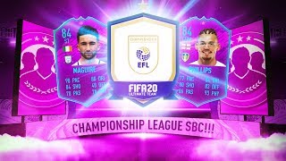 INSANE NEW LEAGUE SBC CARDS EFL CHAMPIONSHIP  FIFA 20 Ultimate Team [upl. by Benil]