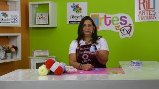 SAPATINHO DE TRICÔ PARA RECÉM NASCIDO com CRISTINA AMADURO [upl. by Adnoluy791]