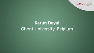 MWP Young Researchers’ Program 2024  Karun Dayal [upl. by Fennell]