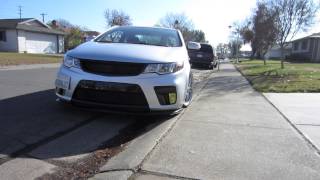 Slammed KIA Forte Koup VS Driveway [upl. by Yrhcaz]